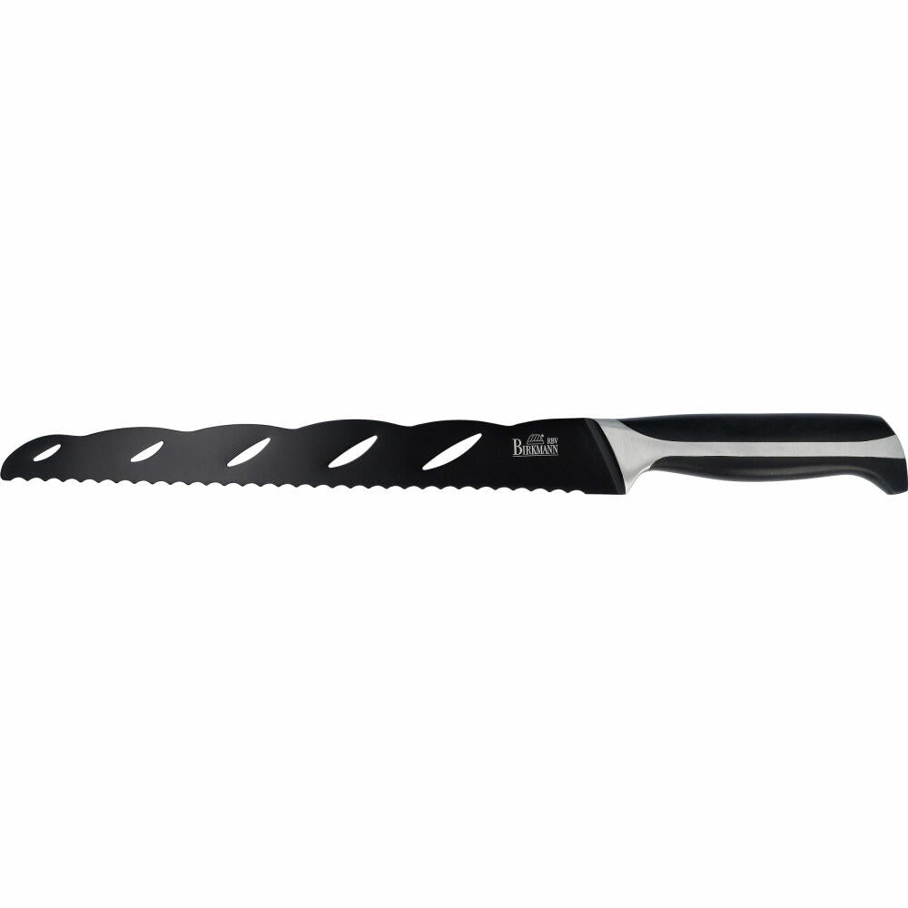 Birkmann Laib &amp; Seele bread knife, bread knife, bread roll knife, kitchen knife, pastry knife, black blade, stainless steel, 28 cm, 210462