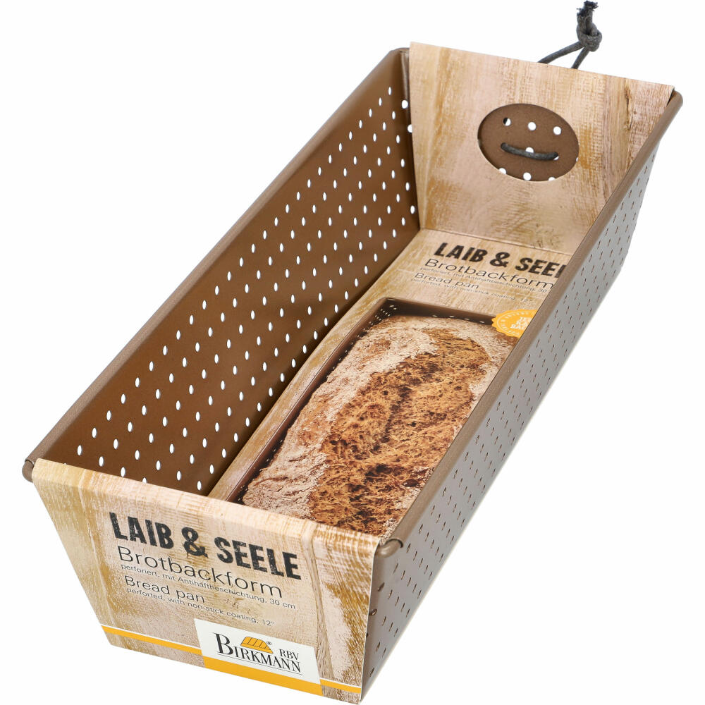Birkmann Laib &amp; Seele bread baking pan, perforated, bread baking pan, bread pan, with non-stick coating, 30 cm, 210523