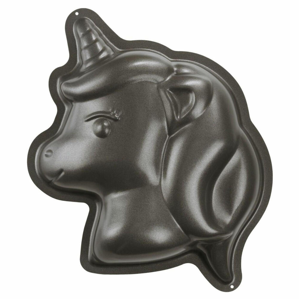Birkmann motif baking pan unicorn, baking tray, motif baking pan, baking accessories, steel, 23 cm, 214156