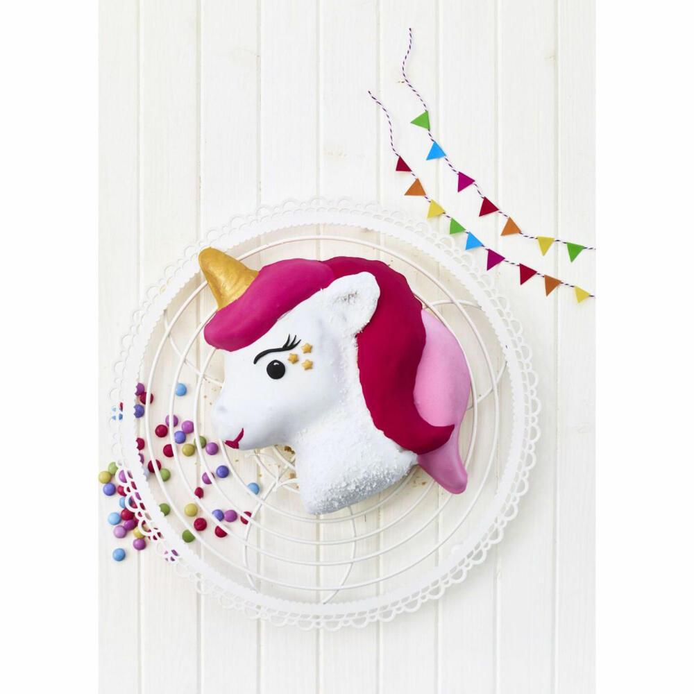 Birkmann motif baking pan unicorn, baking tray, motif baking pan, baking accessories, steel, 23 cm, 214156