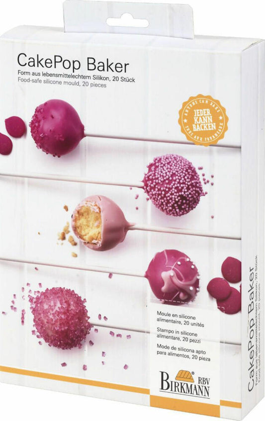 Birkmann CakePop-Baker Rund, Kuchenform, Kuchen Form, Backzubehör, Silikon, Ø 3.5 cm, 250697