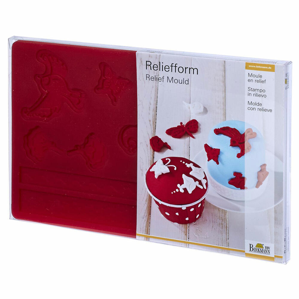 Birkmann Reliefform Blüten, Relief Form, Back Form, Backzubehör, Silikon, 21 cm, 254152