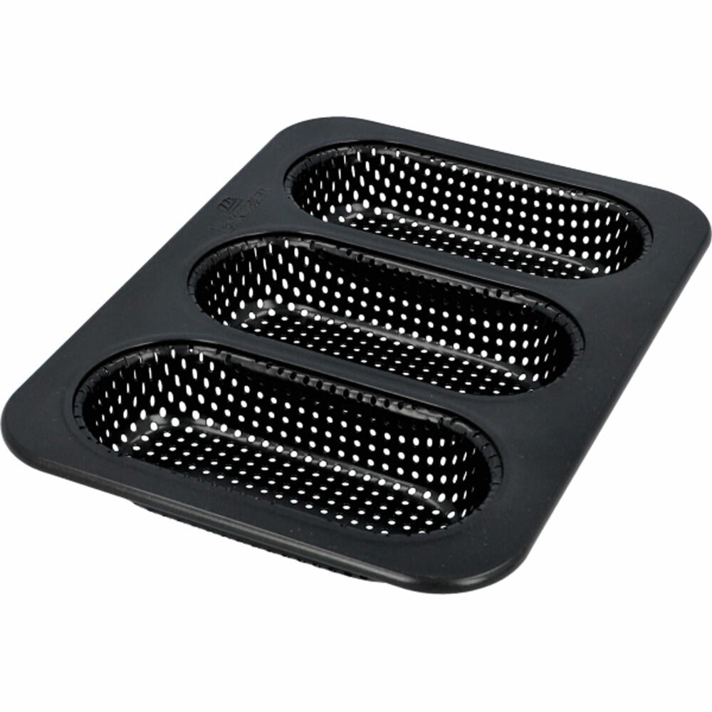 Birkmann Bread Buddies Mini Baguette Tray, Baguette Baking Tray, Bread Baking Pan, Carbon Steel, 25.5 x 18.5 cm, 331037