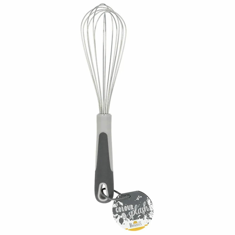 Birkmann Colour Kitchen Schneebesen, Rührbesen, Schlagbesen, Edelstahl / Kunststoff, Grau, 27 cm, 422445