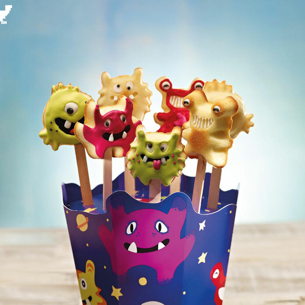 Birkmann CakeStations für MonsterPops, Kuchenhalter, Kuchen Lolli, Backzubehör, Kunststoff / Pappe, Ø 17 cm, 443044