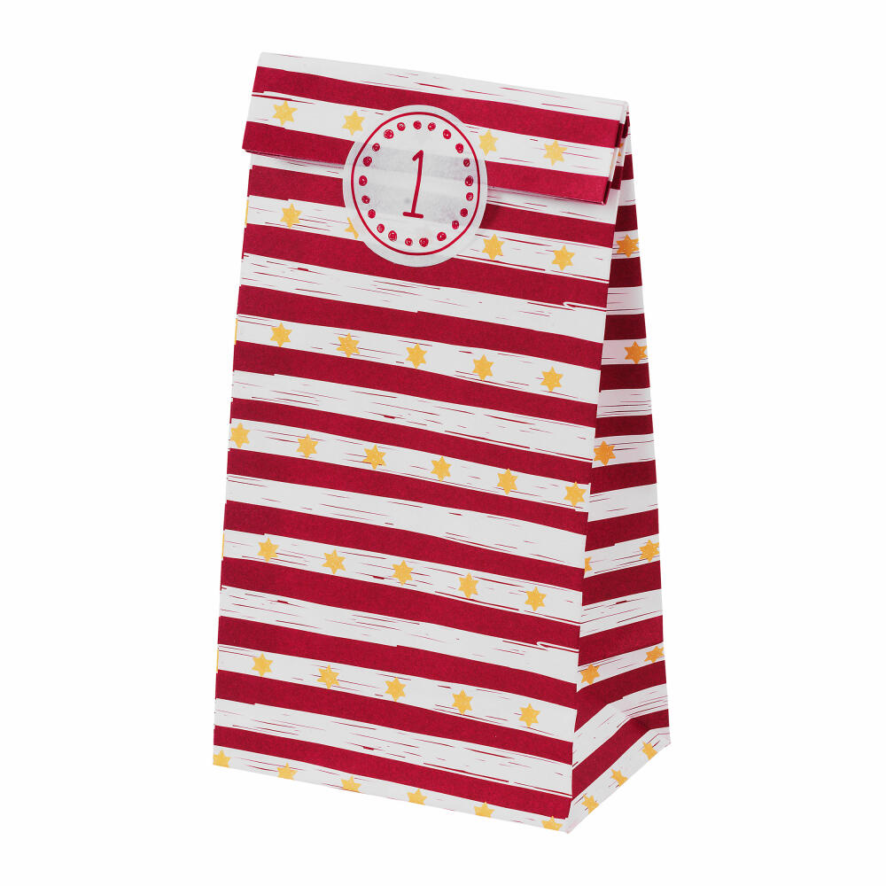 Birkmann Adventskalender Little Christmas, rot, 48-tlg., 10 x 21 x 5,5 cm