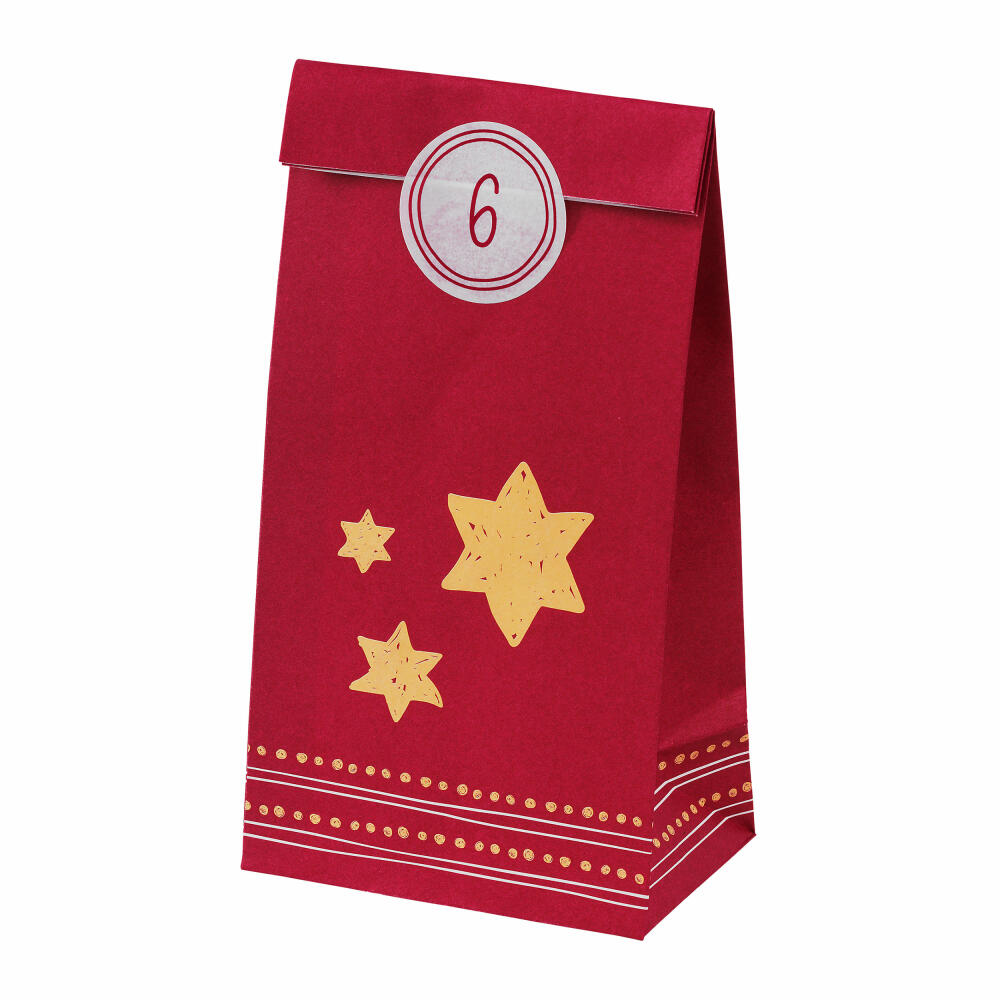 Birkmann Adventskalender Little Christmas, rot, 48-tlg., 10 x 21 x 5,5 cm