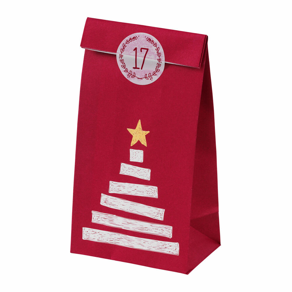 Birkmann Adventskalender Little Christmas, rot, 48-tlg., 10 x 21 x 5,5 cm