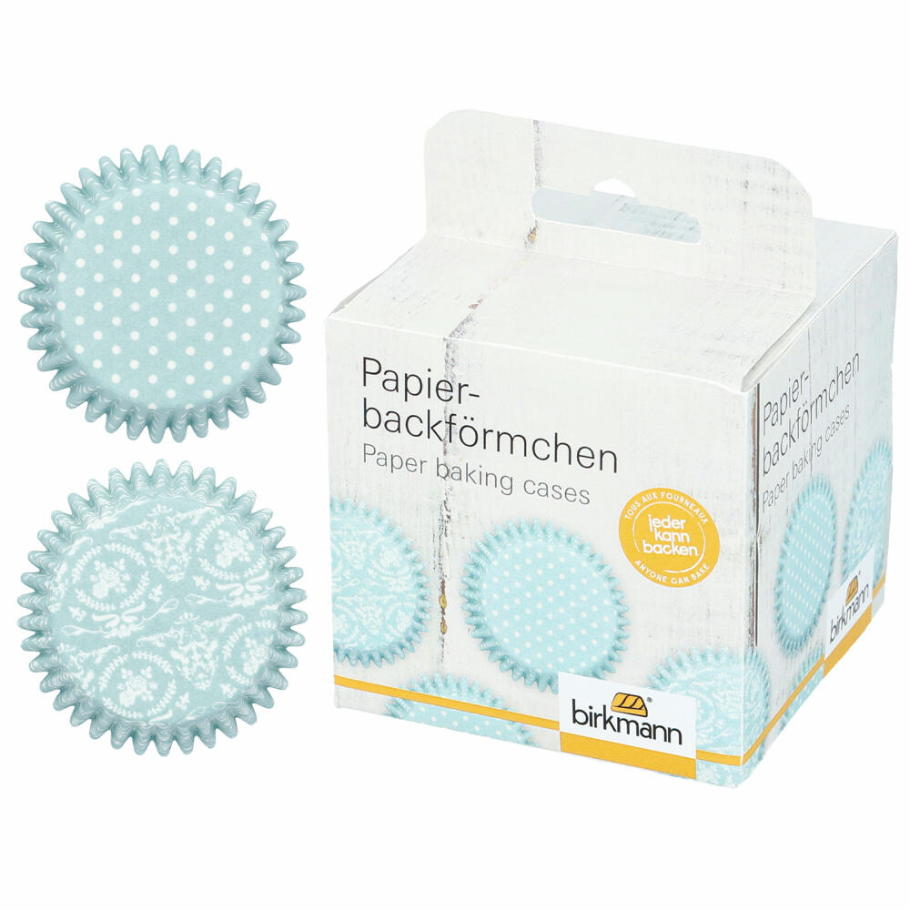 Birkmann Papierbackförmchen, 100 Stück, Backförmchen, Muffinbackform, Muffinform, Flower Ornament, Ø 7 cm, 444751