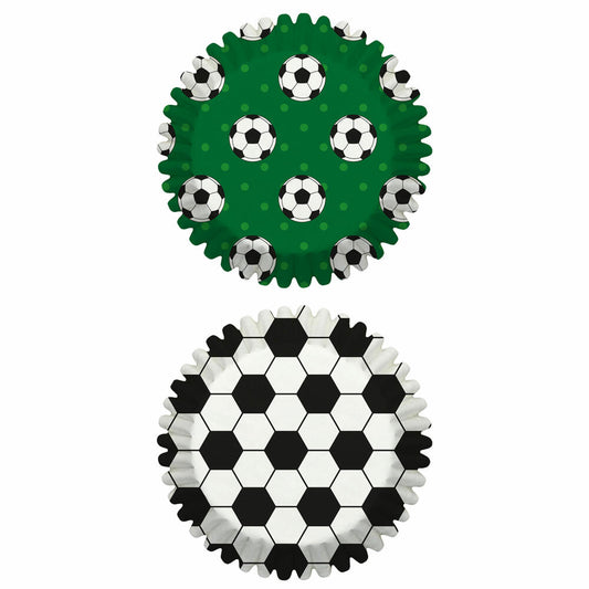 Birkmann Papierbackförmchen, 100 Stück, Backförmchen, Muffinbackform, Muffinform, Fussball, Ø 7 cm, 444867
