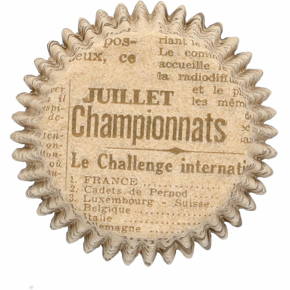 Birkmann Mini-Kraftpapierbackförmchen Zeitung, 75 Stück, Muffinbackförmchen, Papierbackförmchen, Papier, Ø 4 cm, 444973