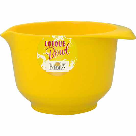 Birkmann Colour Bowl Rühr- und Servierschüssel, Rührschüssel, Schüssel, Melaminharz, Gelb, 1 L, 708815