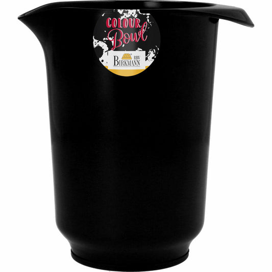 Birkmann Colour Bowl Rühr- und Servierbecher, Rührbecher, Rührschüssel, Rühr Becher, Melaminharz, Schwarz, 1 L, 709362