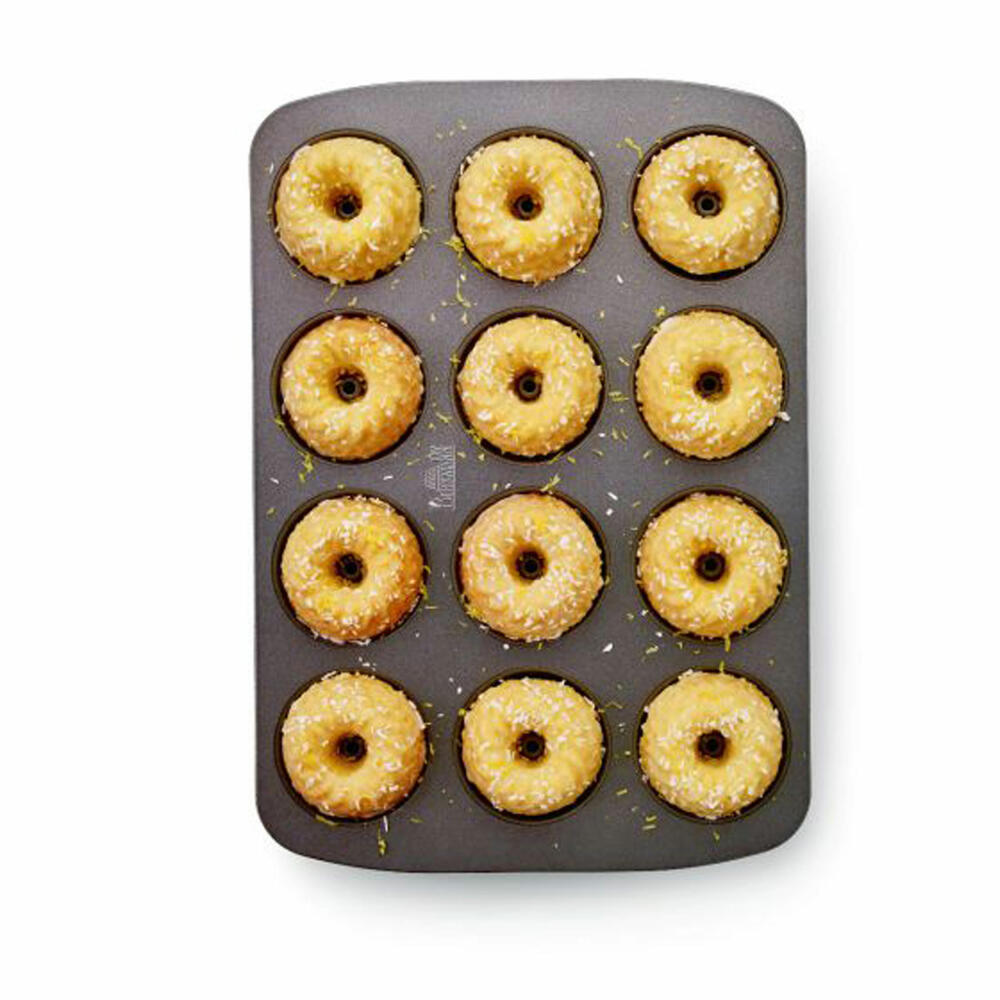 Birkmann Easy Baking Mini-Gugelhupfblech, Gugelhupfform, Kuchenform, Tortenform, Anithaft, 37 cm, 881167