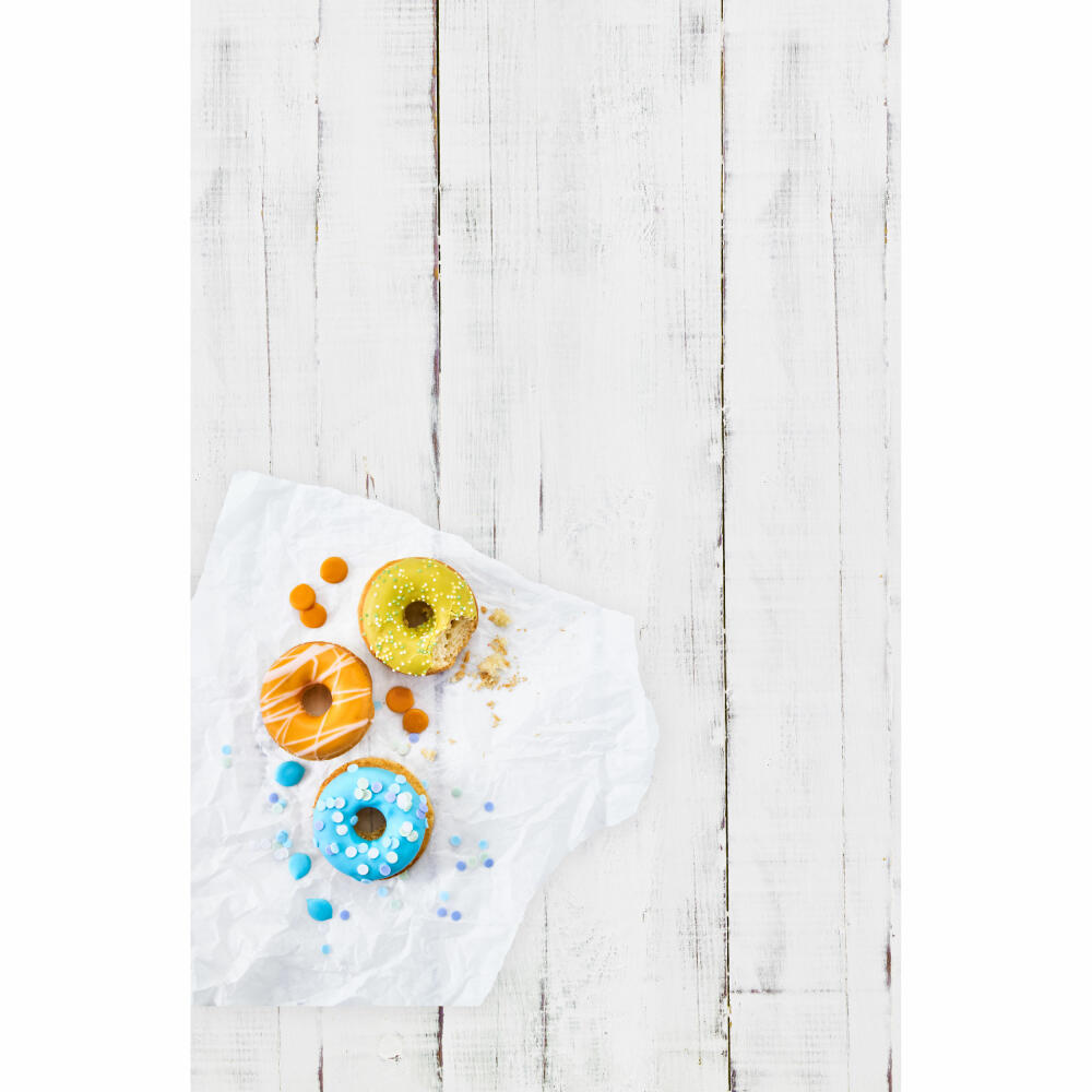 Birkmann Easy Baking Donut-Blech, Donut Backform, Backblech, Donutform, Schablone, für 12 Donuts je 7 cm, Schwarz, 881624