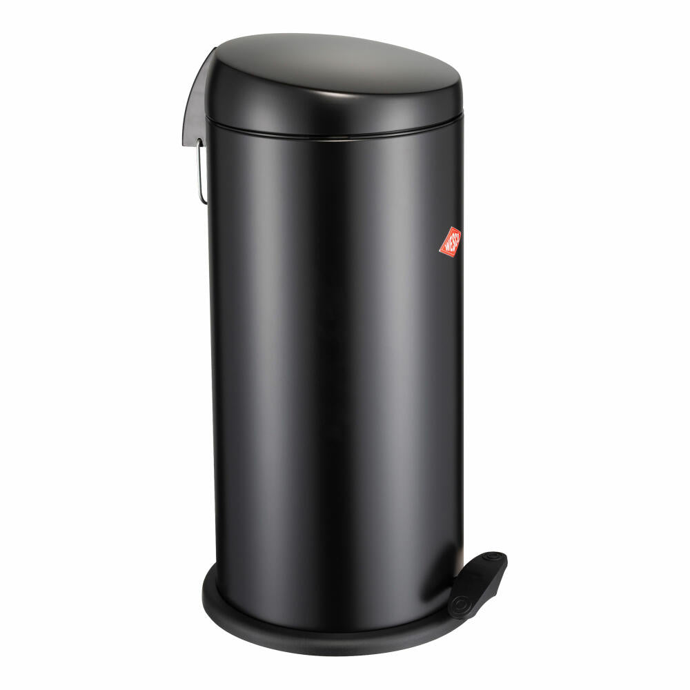 Wesco Capboy Maxi Treteimer, Abfalleimer, Mülleimer, Stahlblech, Schwarz Matt, 22 L, 121531-73