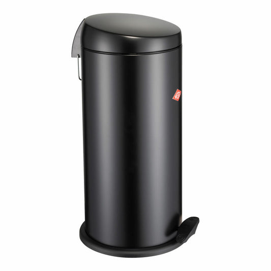 Wesco Capboy Maxi Treteimer, Abfalleimer, Mülleimer, Stahlblech, Schwarz Matt, 22 L, 121531-73