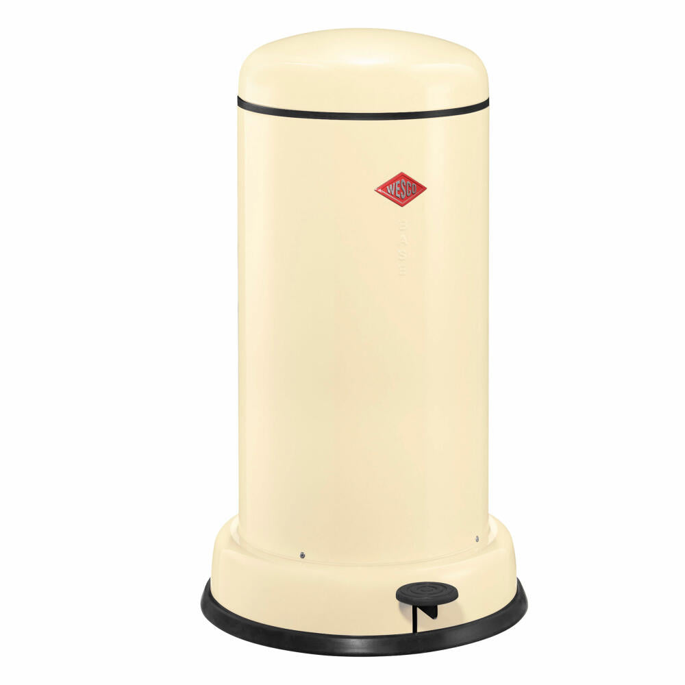 Wesco Baseboy pedal waste collector with damper, waste collector, waste bin, trash can, sheet steel, almond, 20 L, 134531-23