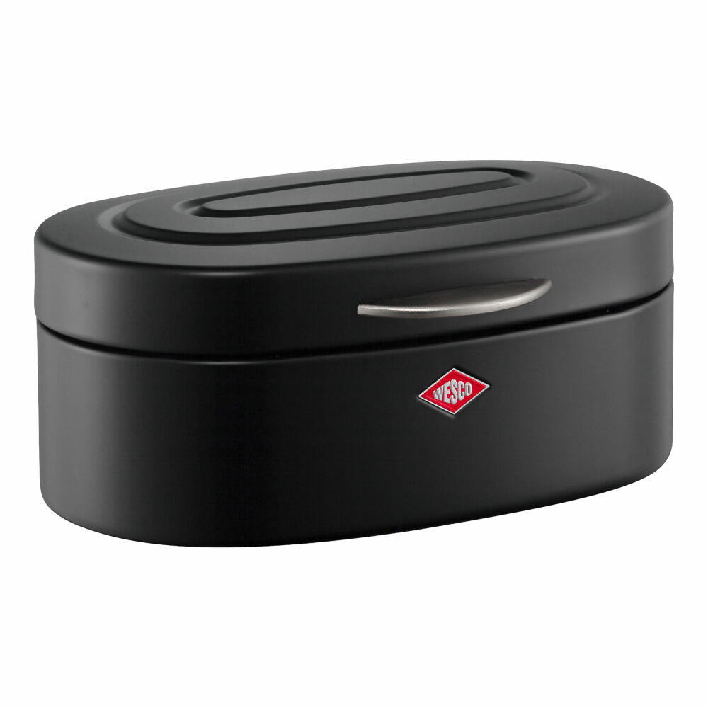 Wesco Single Elly bread bin, bread box, bread container, storage, sheet steel, metal, black matt, 236101-73