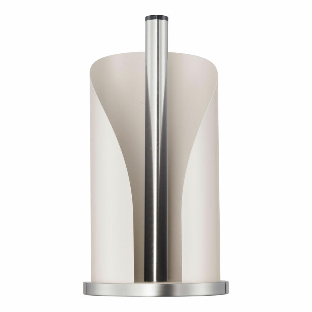 Wesco roll holder for kitchen and toilet rolls, kitchen roll holder, sheet steel, stainless steel, sand matt, 322104-87