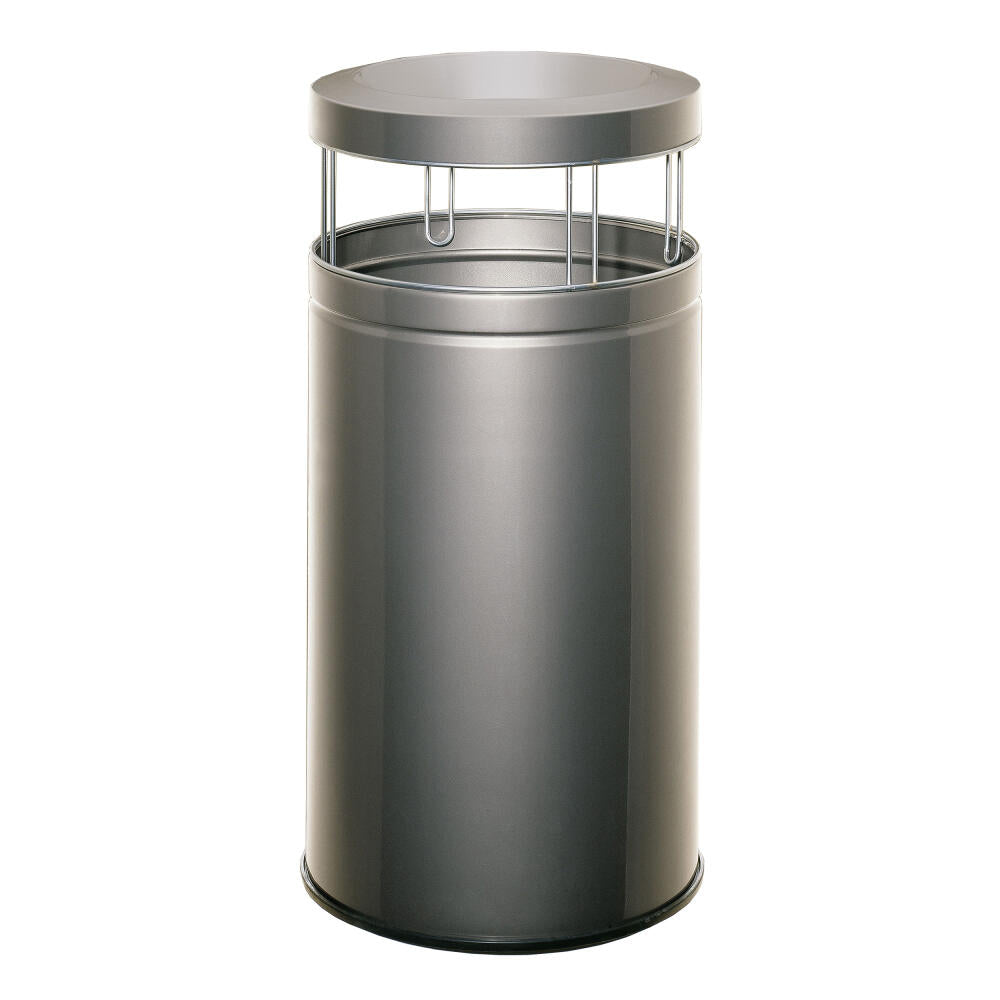Wesco Big Ash standing ashtray, combi-ashtray, ashtray, trash can, standing ashtray, sheet steel, graphite, 120 L, 355901-13