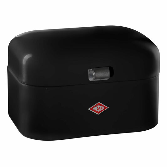 Wesco Single Grandy, Frühstücksbox, Brotdose, Butterbrotsdose, Schwarz, Stahlblech, 235101-62