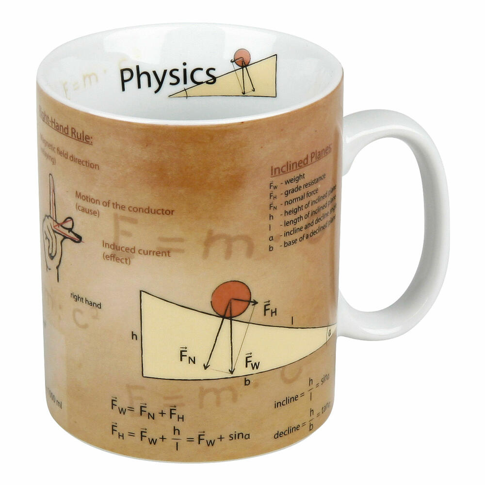 Könitz Physics Knowledge Mug English, Mug, Cup, Coffee Cup, Porcelain, 460 ml, 11 1 330 2062