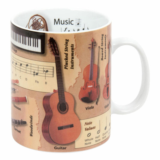 Könitz Music Wissensbecher Englisch, Becher, Tasse, Kaffeetasse, Porzellan, 460 ml, 11 1330 2030