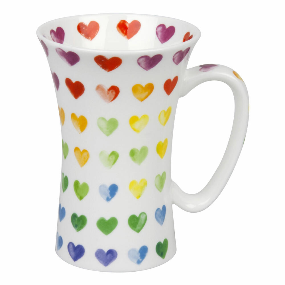 Könitz Colourful Cast Hearts Mega Mug, Mug, Cup, Giant Mug, Bone China, Colourful, 630 ml, 11 2 016 2264