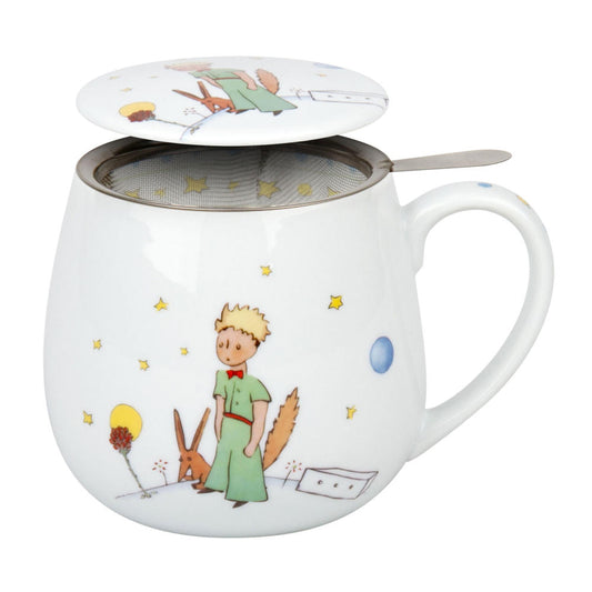 Könitz Le Petit Prince Secret FR Becher, Tasse, Teetasse, mit Sieb und Deckel, Porzellan, 420 ml, 11 5 143 2362