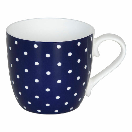 Könitz Little Dots Dark Blue Becher, Tasse, Kaffeetasse, Bone China, Dunkelblau, 400 ml, 11 2 057 2342