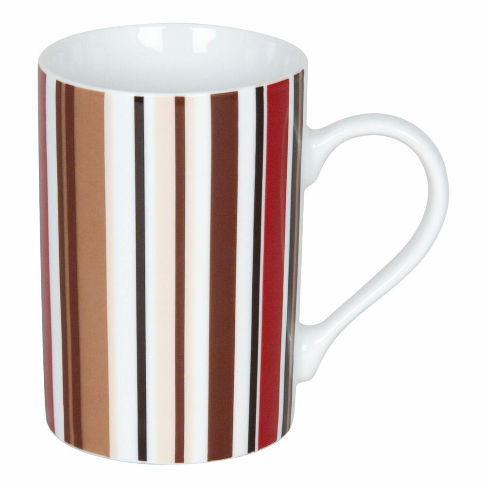 Könitz Coffee Code Lengthwise Becher, Tasse, Kaffeetasse, Porzellan, Gestreift, 240 ml, 11 1 003 2351
