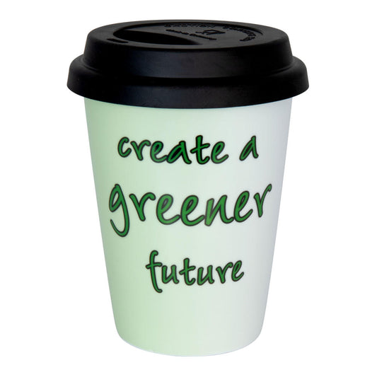 Könitz Coffee-To-Go Becher Eco - greener future, Kaffeebecher, Becher, Tasse, Porzellan, 380 ml, 11 5 162 2456