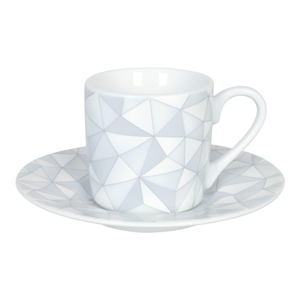 Könitz espresso cup with saucer Shades of grey, coffee cup, espresso mug, porcelain, 85 ml, 11 5 053 2632