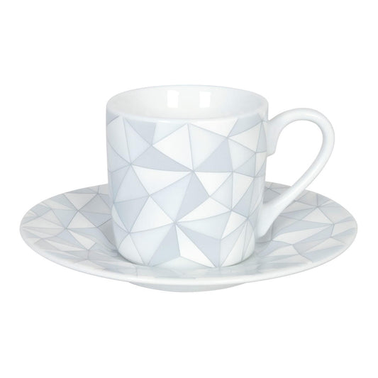 Könitz Espressotasse mit Untertasse Shades of grey, Kaffeetasse, Espressobecher, Porzellan, 85 ml, 11 5 053 2632