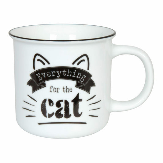Könitz Becher DEnglish for the Cat, Kaffeebecher, Tasse, Kaffeetasse, Porzellan, 380 ml, 11 1 971 2642