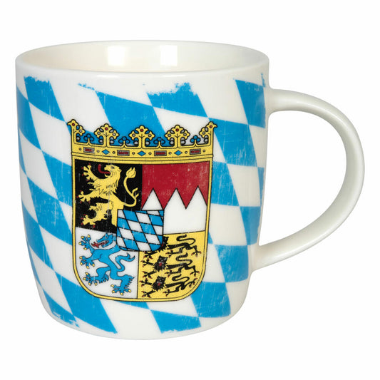 Könitz Becher Vintage Flag Bayern, Tasse, Kaffeebecher, New Bone China, Bunt, 350 ml, 11 7 275 2655