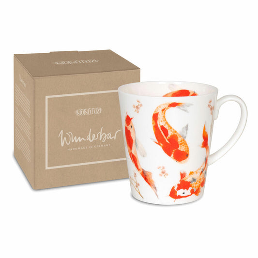 Könitz Tasse Wunderbar Koi, Becher, Kaffeebecher, Bone China, Bunt, 600 ml, 11 5 255 2684