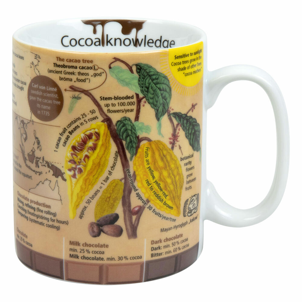 Könitz Becher Wissensbecher Cocao, Tasse, Kaffeetasse, Porzellan, 460 ml, 11 1 330 2751