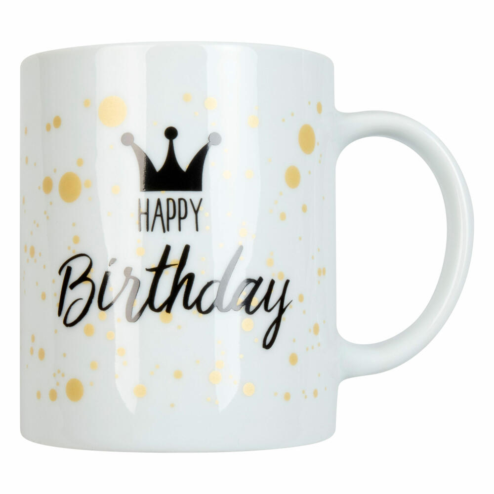 Könitz Becher Happy Birthday, Tasse, Kaffeetasse, Porzellan, 330 ml, 11 1 002 2736