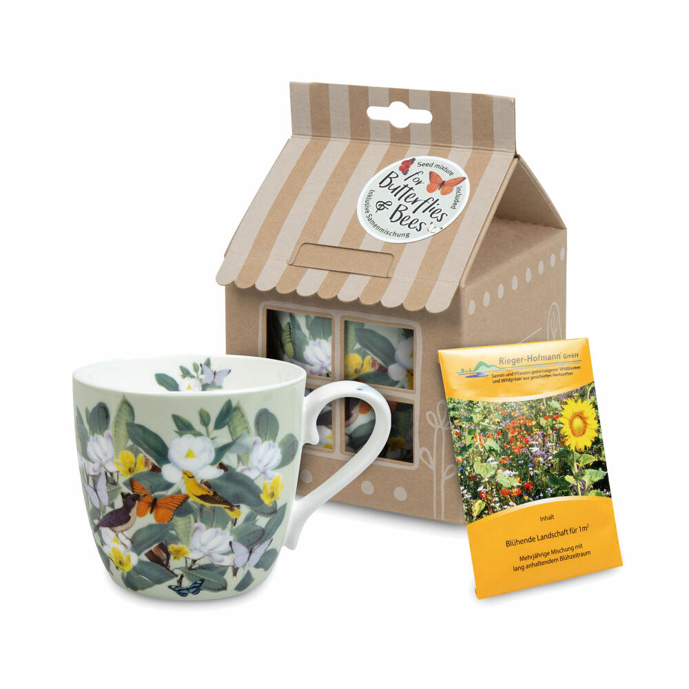Könitz Mug Magnolia Bloom - Binny Talib, Cup with flower seeds, Bone China, 425 ml, 11 5 057 2740