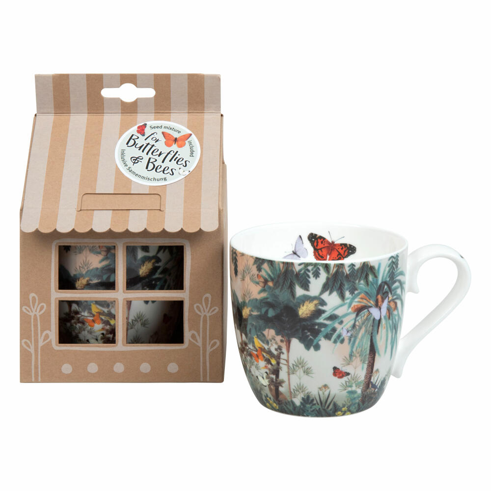 Könitz Mug Jungle heritage - Binny Talib, cup with flower seeds, bone china, 425 ml, 11 5 057 2741