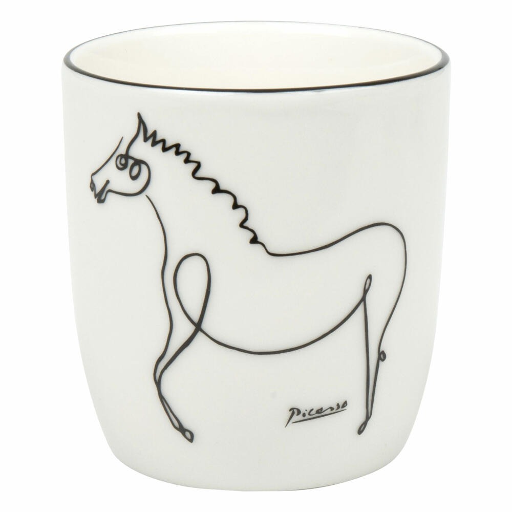 Könitz Mug without handle Picasso - Le Cheval, New Bone China, Black, White, 200 ml, 11 7 268 2771