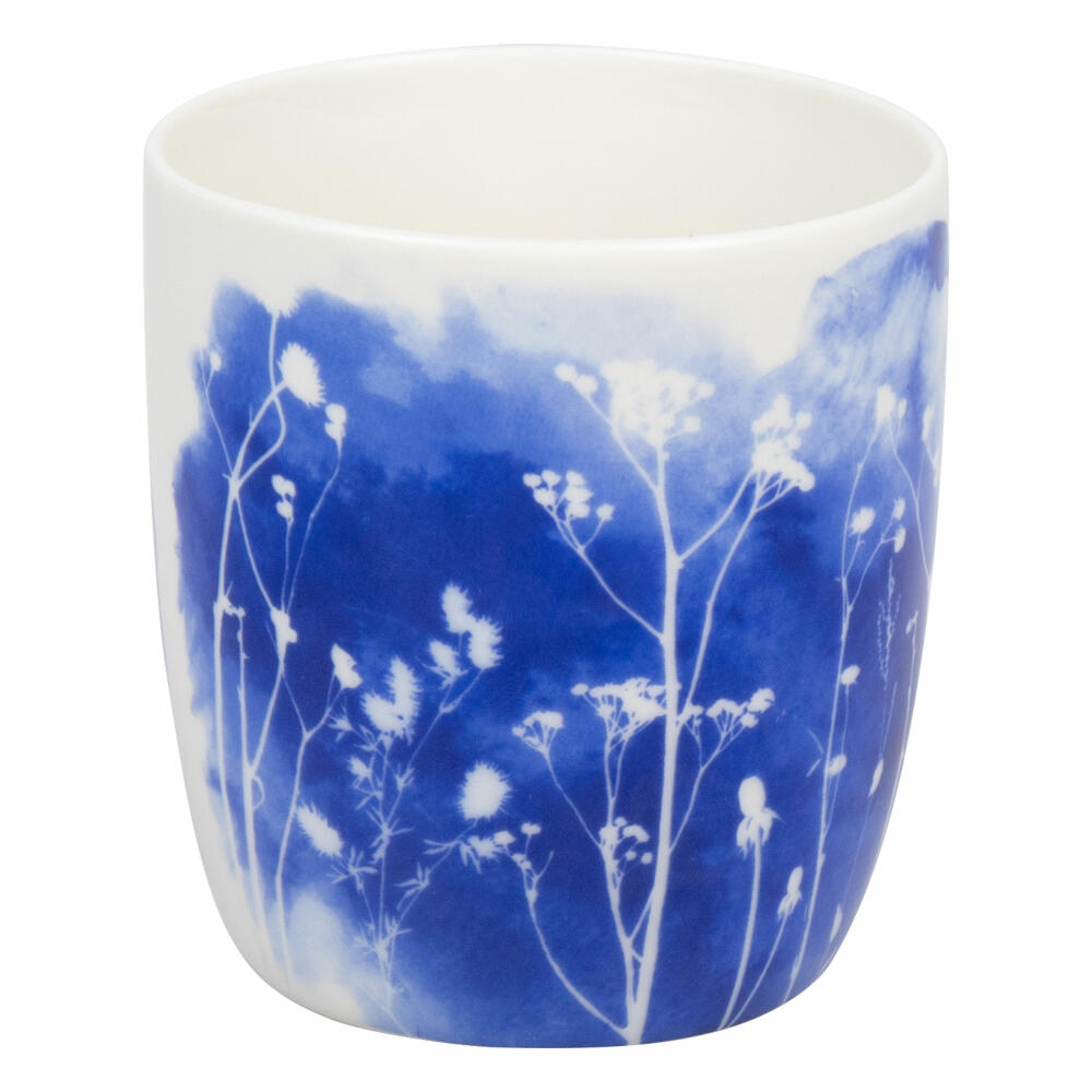 Könitz Mug without Handle Cyan Blue Wildflowers, New Bone China, Blue, 200 ml, 11 7 268 2777