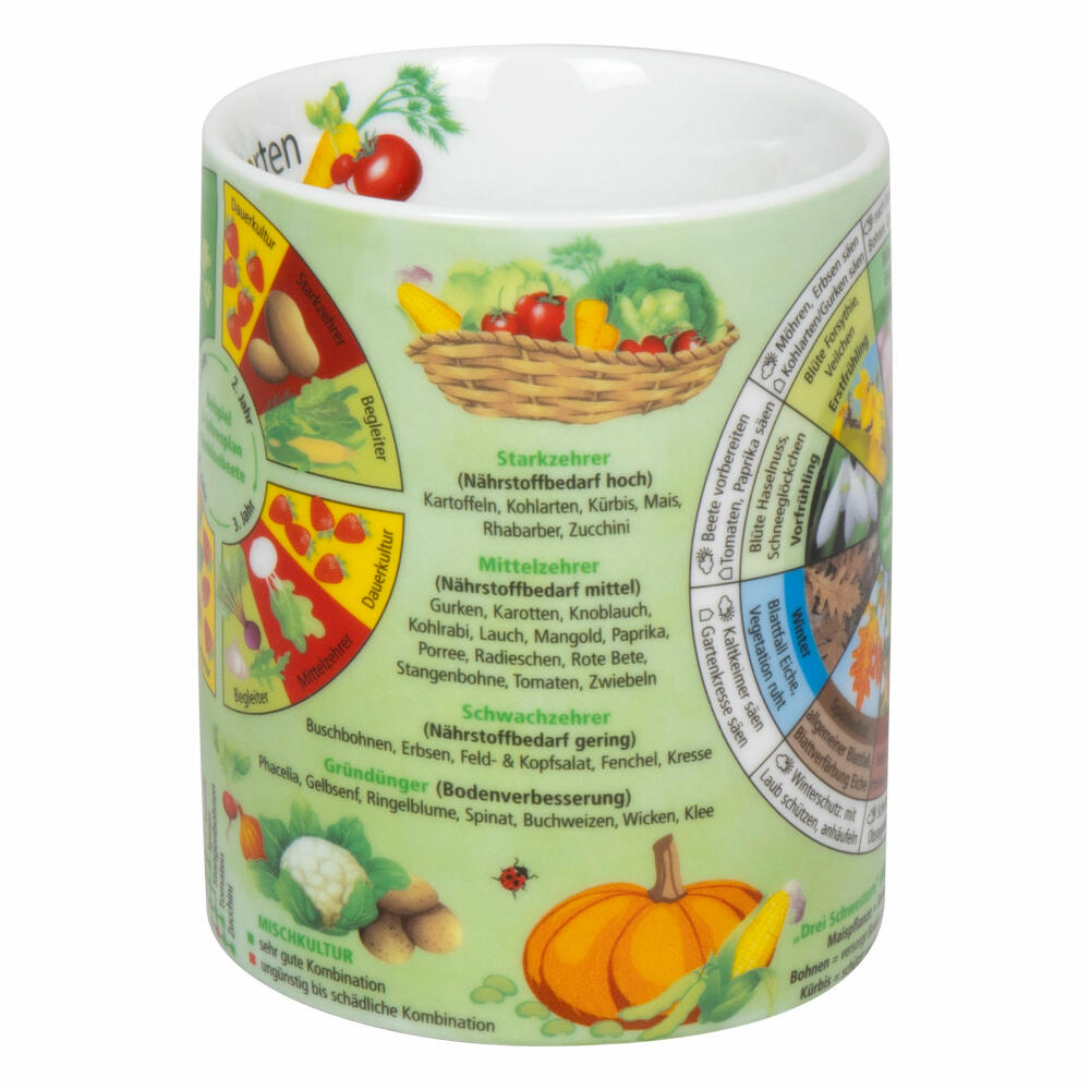 Könitz Mug Knowledge Mug Vegetable Garden, Cup, Porcelain, Colorful, 460 ml, 11 1 330 2795