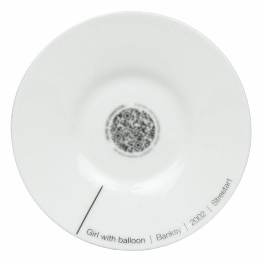 Könitz Espressotasse Girl with Balloon - Banksy mit Untertasse, Becher, Bone China, Bunt, 95 ml, 11 5 304 2721