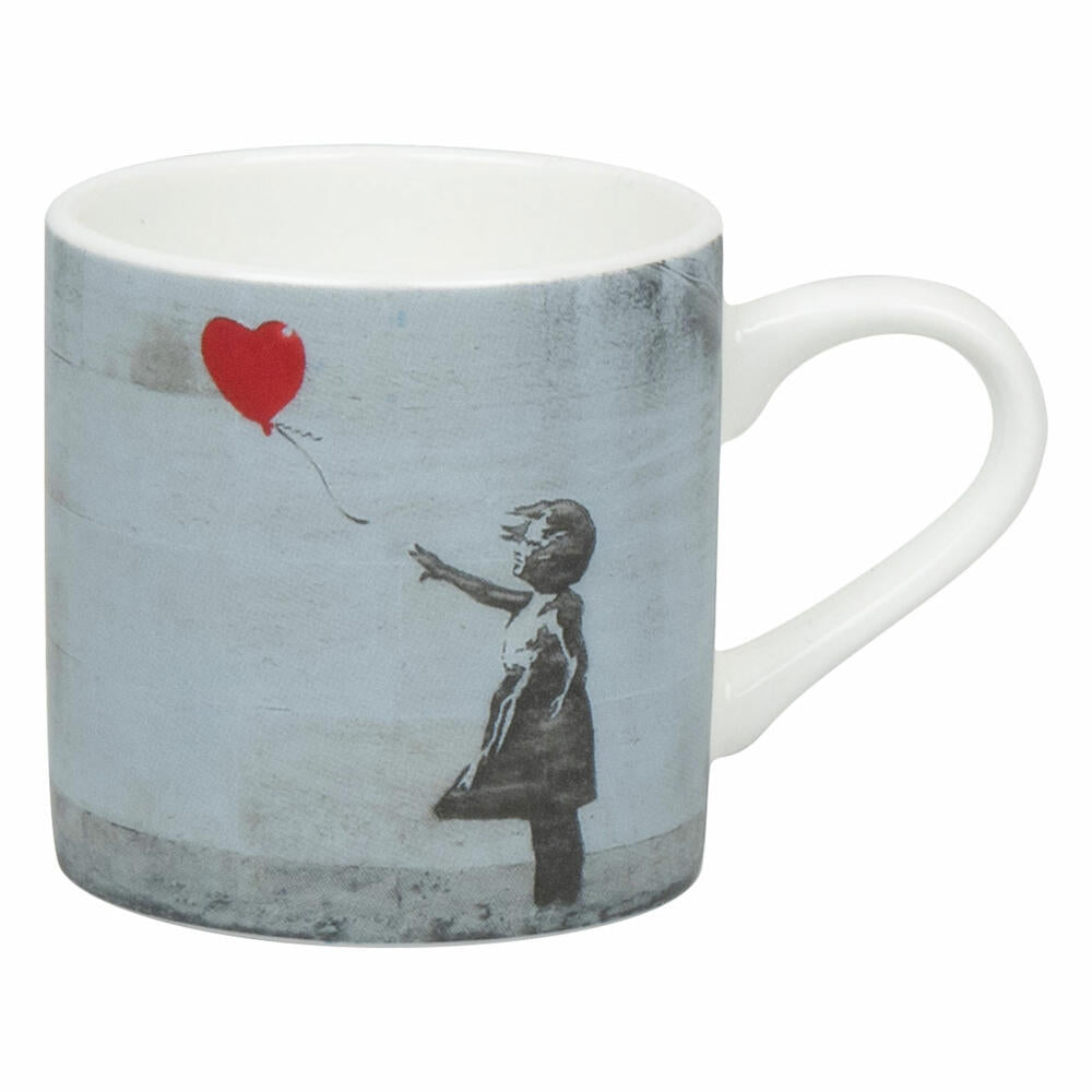 Könitz Espresso Cup Girl with Balloon - Banksy with Saucer, Mug, Bone China, Colorful, 95 ml, 11 5 304 2721