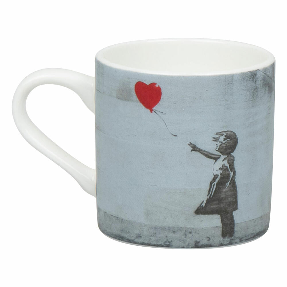 Könitz Espresso Cup Girl with Balloon - Banksy with Saucer, Mug, Bone China, Colorful, 95 ml, 11 5 304 2721