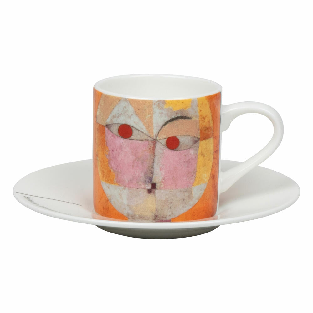 Könitz Espresso Cup Senecio Baldgreis - Paul Klee with Saucer, Mug, Bone China, Colorful, 95 ml, 11 5 304 2719