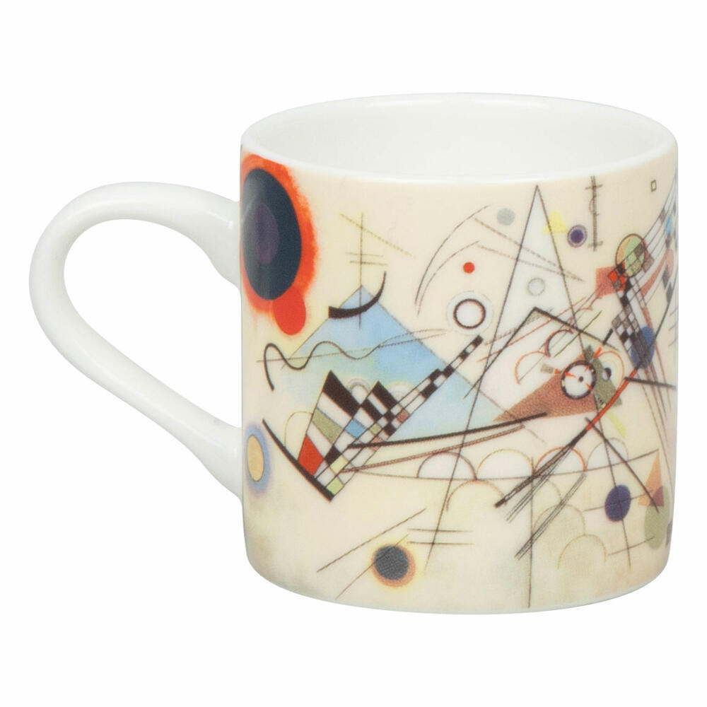 Könitz Espresso Cup Composition 8 - Wassily Kandinsky with Saucer, Mug, Bone China, Colorful, 95 ml, 11 5 304 2717